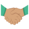 Handshake - Medium emoji on Emojione